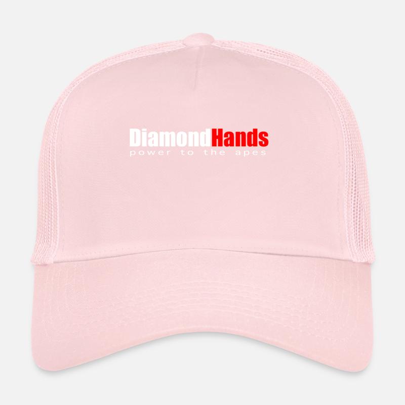 Diamond Hands White Casquette trucker 