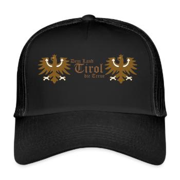 Dem Land Tirol die Treue - Trucker Cap - Schwarz/Schwarz - Vorne