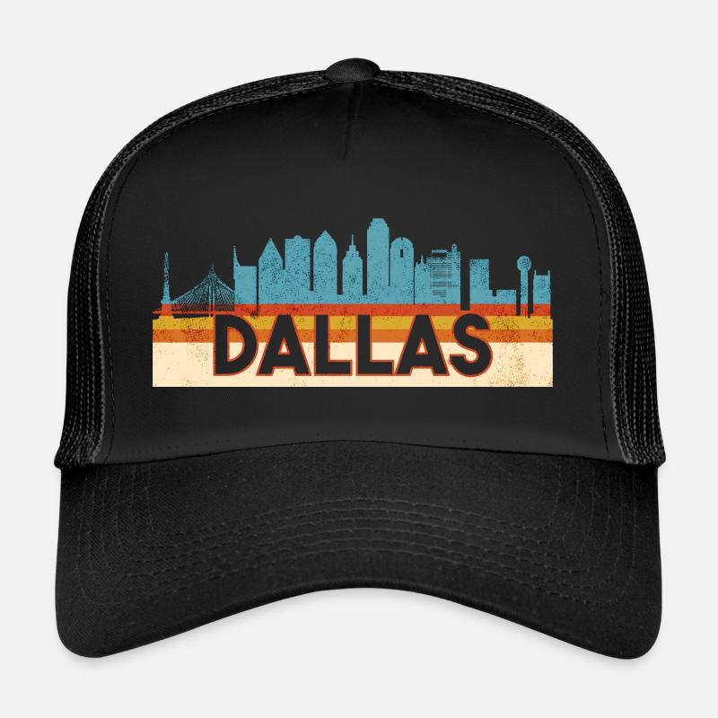 Dallas Texas Retro - Trucker Cap - Schwarz/Schwarz