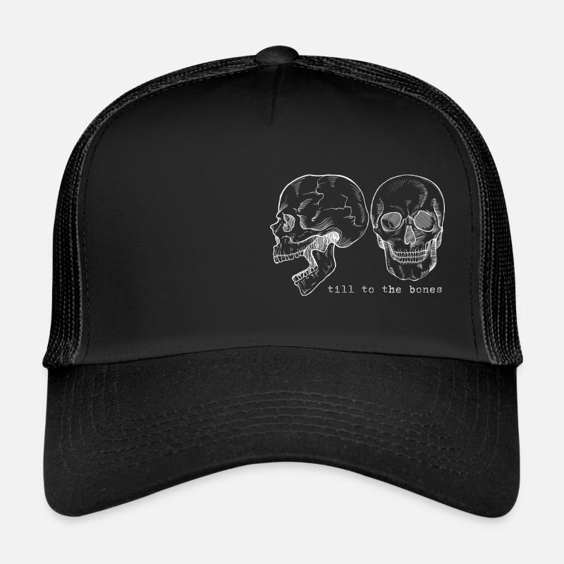 Till to the bones - Trucker Cap - Schwarz/Schwarz