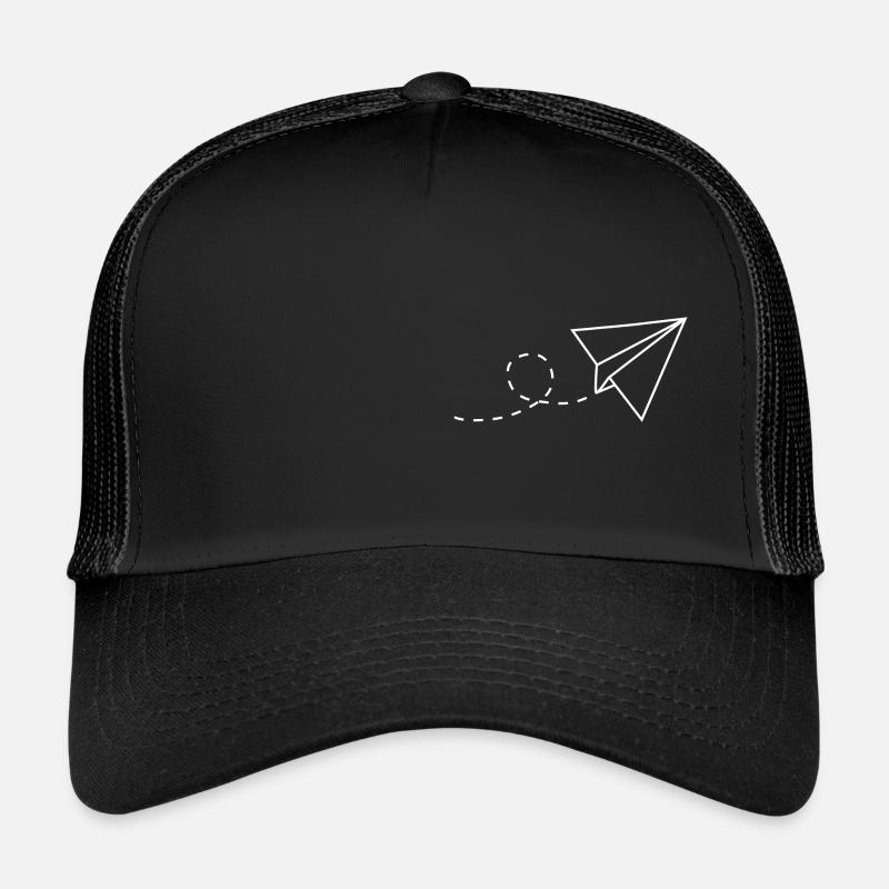 paper airplane - Trucker Cap - black/black