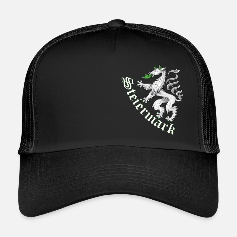 Steiermark T-Shirt - Trucker Cap - Schwarz/Schwarz