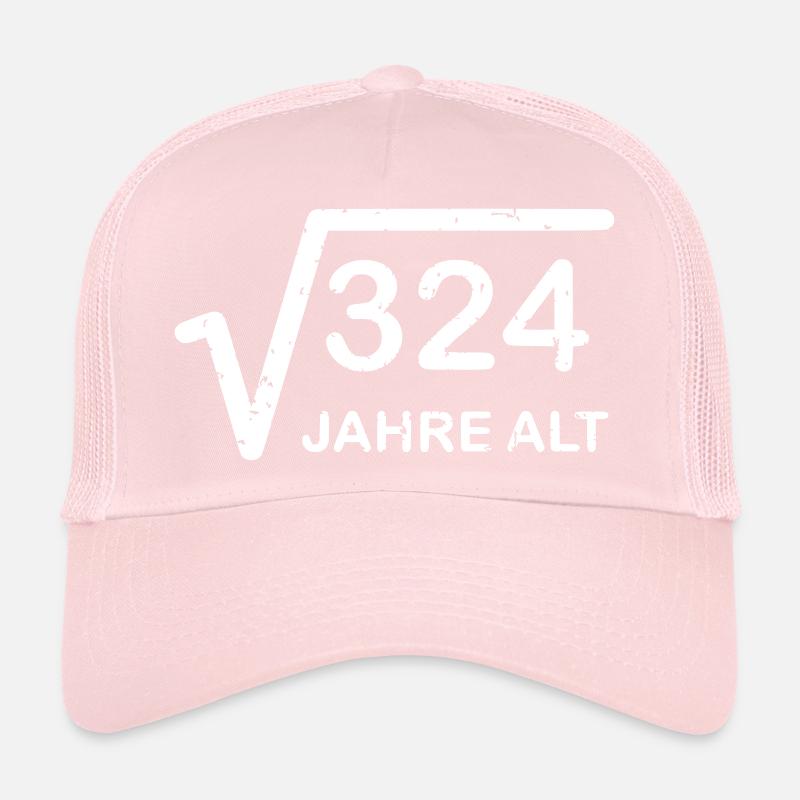 18th birthday square root 324=18 years gift Trucker Cap