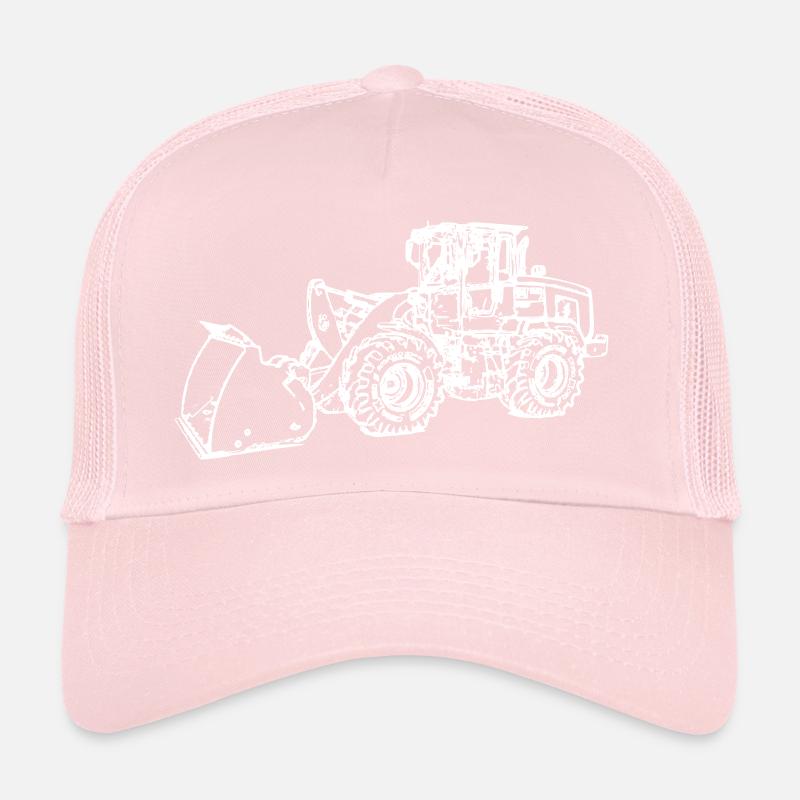 Chargeuse sur pneus loader blanc Casquette trucker 