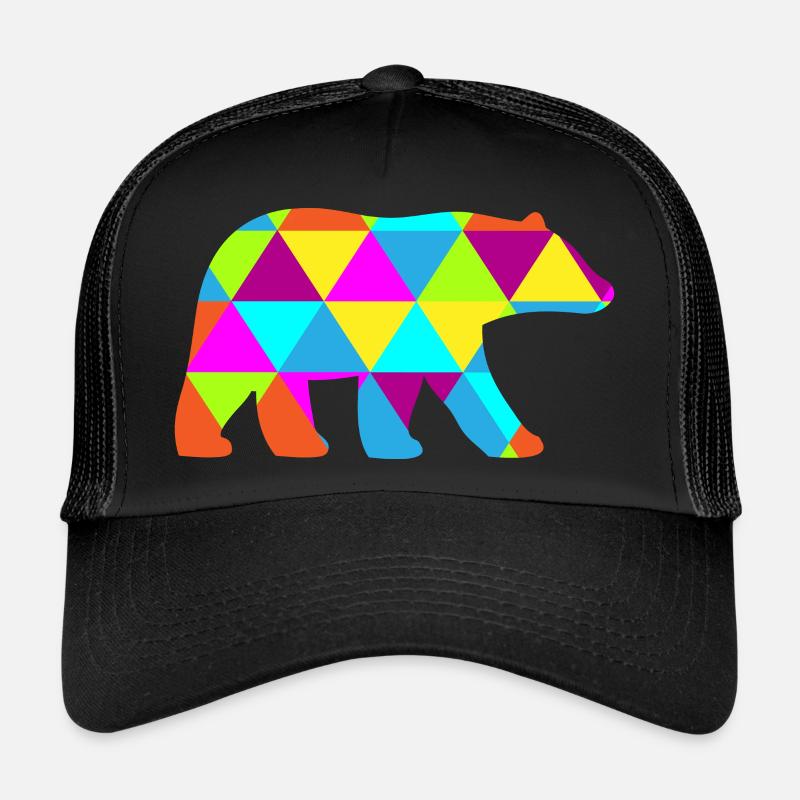 Polygon Bear - Trucker Cap - black/black