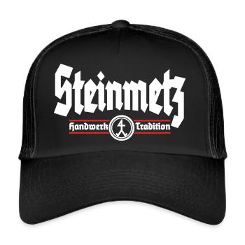 Steinmetz Handwerk+Tradition - Trucker Cap - Schwarz/Schwarz - Vorne