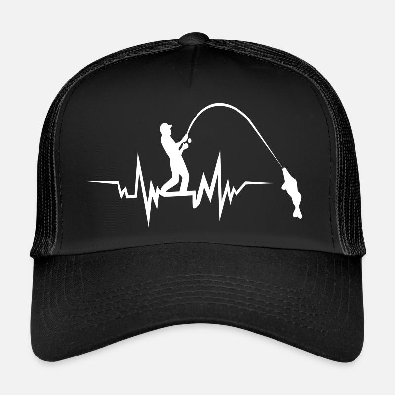 Battement de coeur de pêche Casquette trucker 