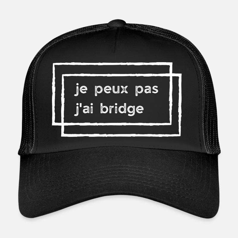 Je peux pas j'ai bridge (rectangles) Casquette trucker 