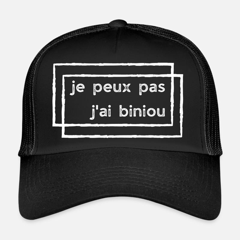 je peux pas j ai biniou (rectangles) Casquette trucker 