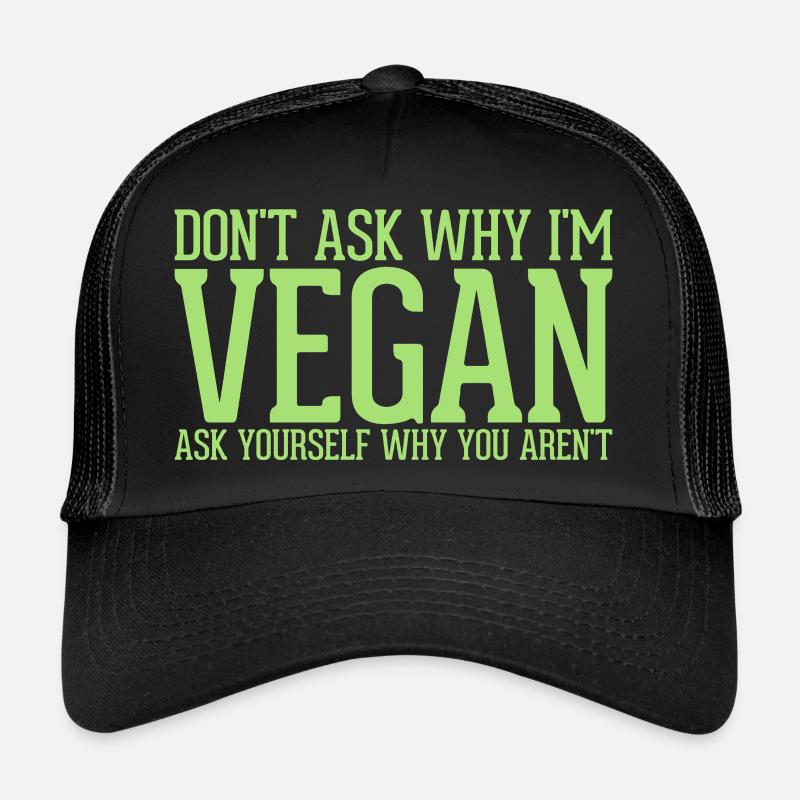 Dont ask Vegan - Casquette trucker  - noir/noir