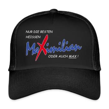 Maximilian - Trucker Cap - Schwarz/Schwarz - Vorne