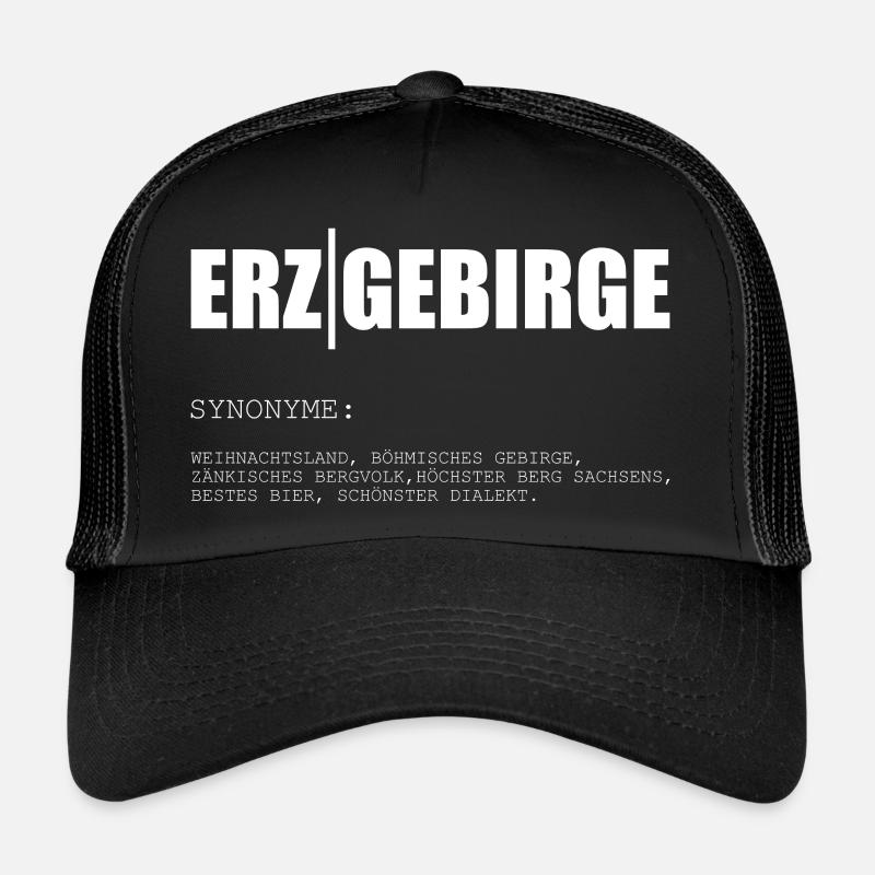 Erzgebirge Synonym - Trucker Cap - Schwarz/Schwarz