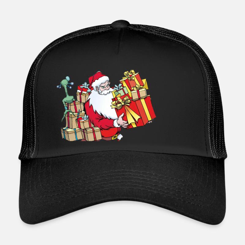 Père Noël - Casquette trucker  - noir/noir