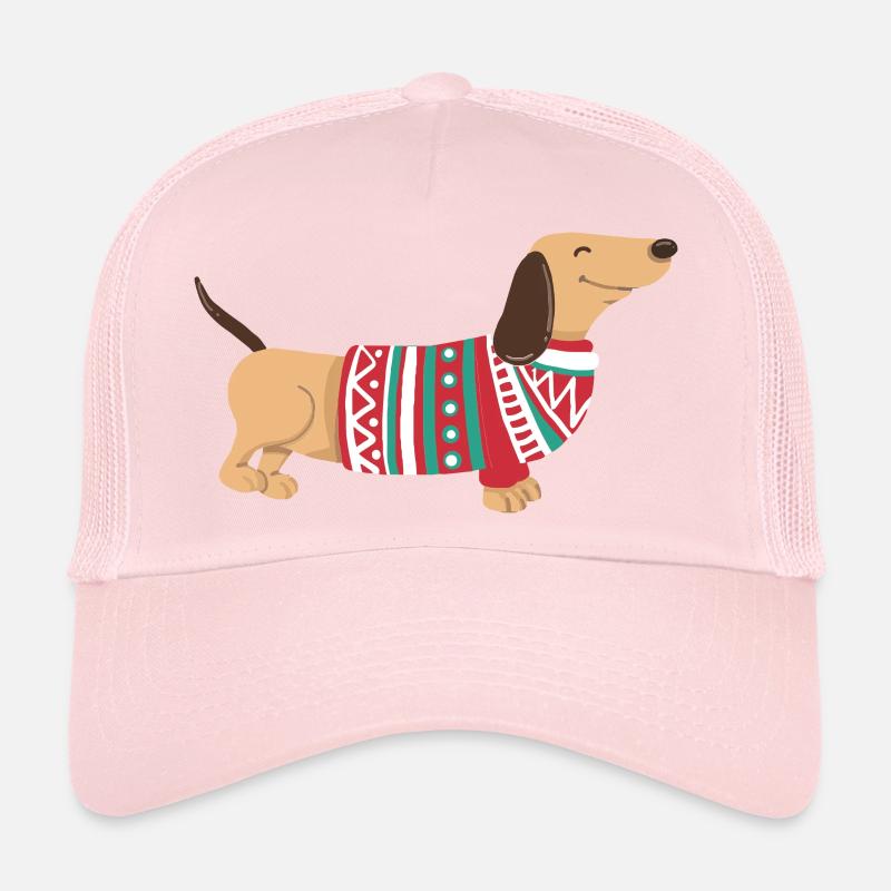 Drôle de Teckel de Noël Teckel de Noël Chien Casquette trucker 