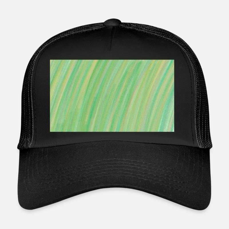 Gradient Green Yellow Orange abstract Trucker Cap