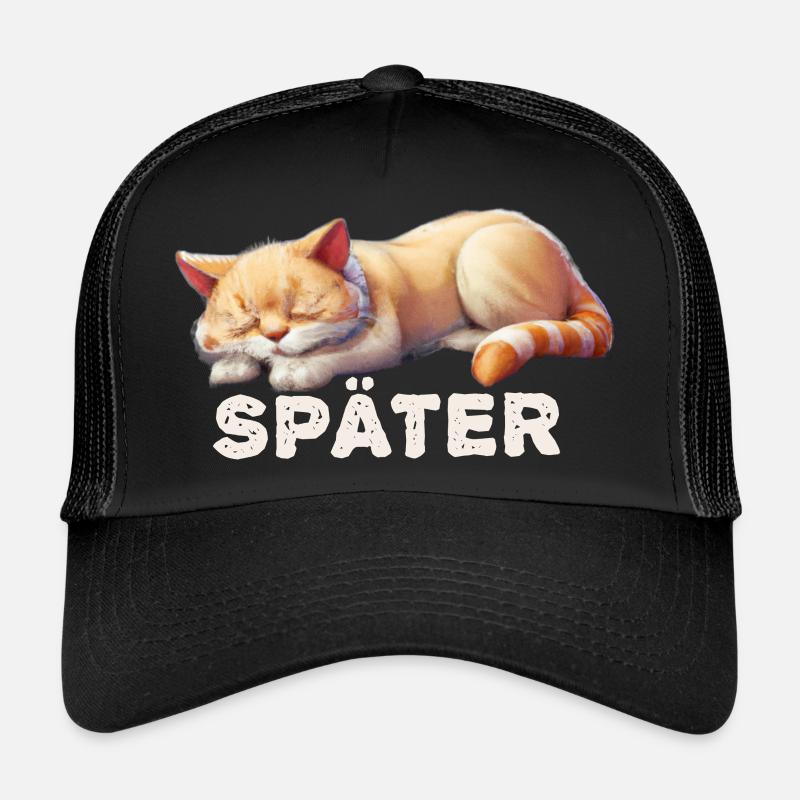 Sleeping cat, I'll do it later Trucker Cap
