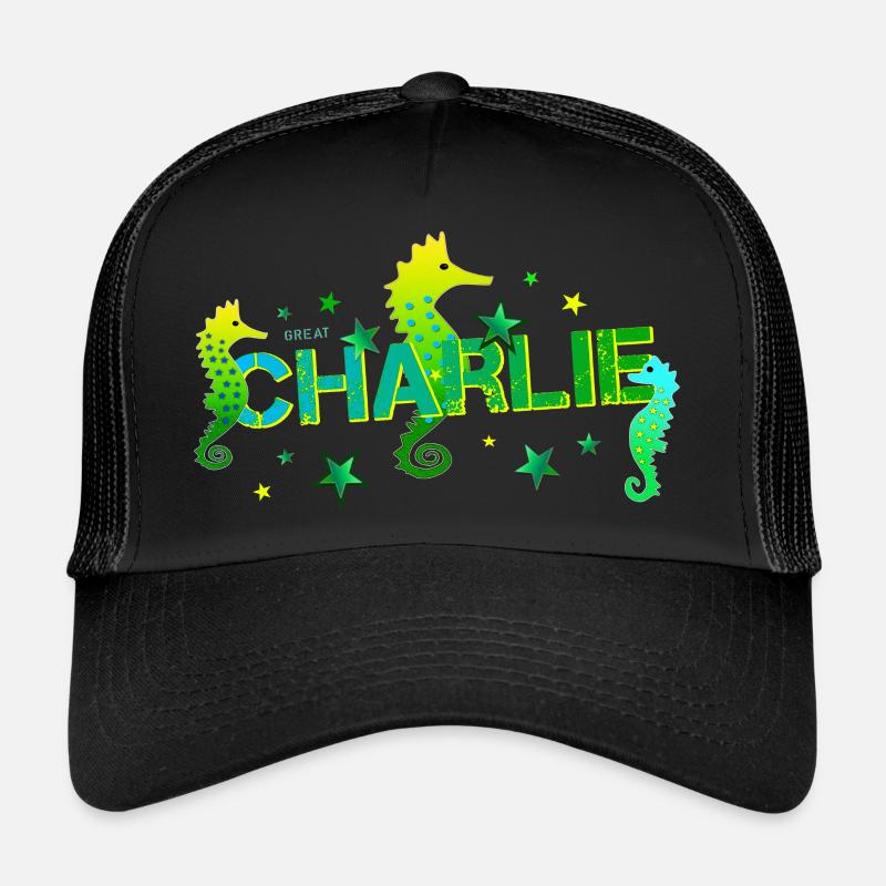 Charlie - Casquette trucker - noir/noir