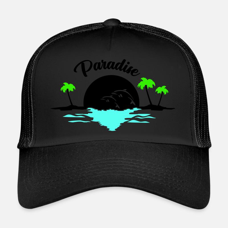 Sunset Dolphins - Trucker Cap - black/black