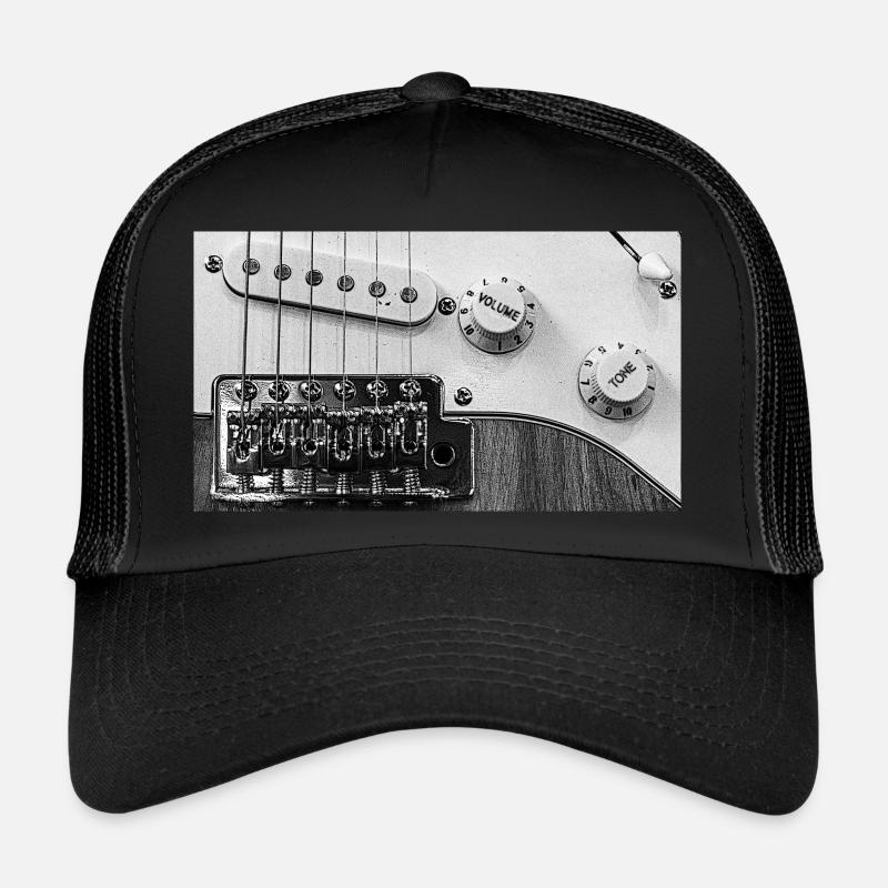Gitarre - Trucker Cap - Schwarz/Schwarz
