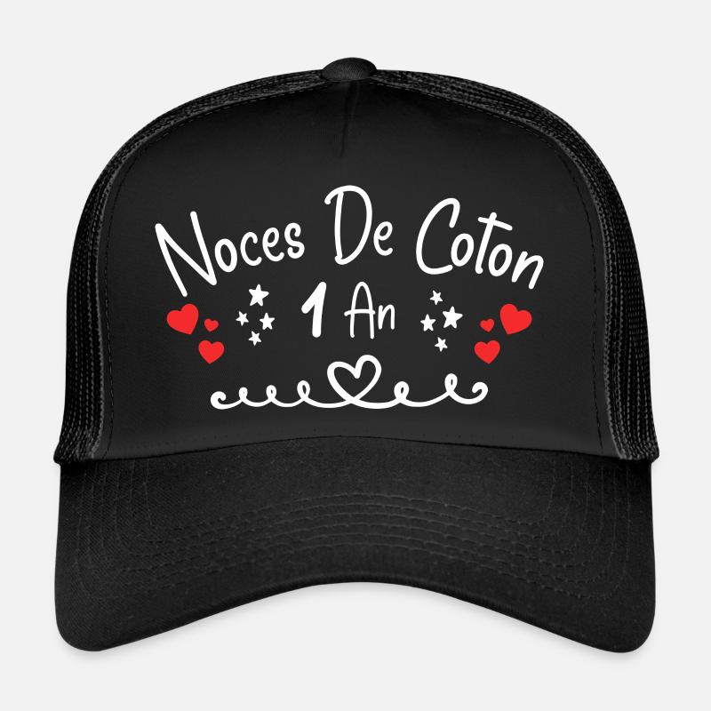 noces de coton - Casquette trucker - noir/noir