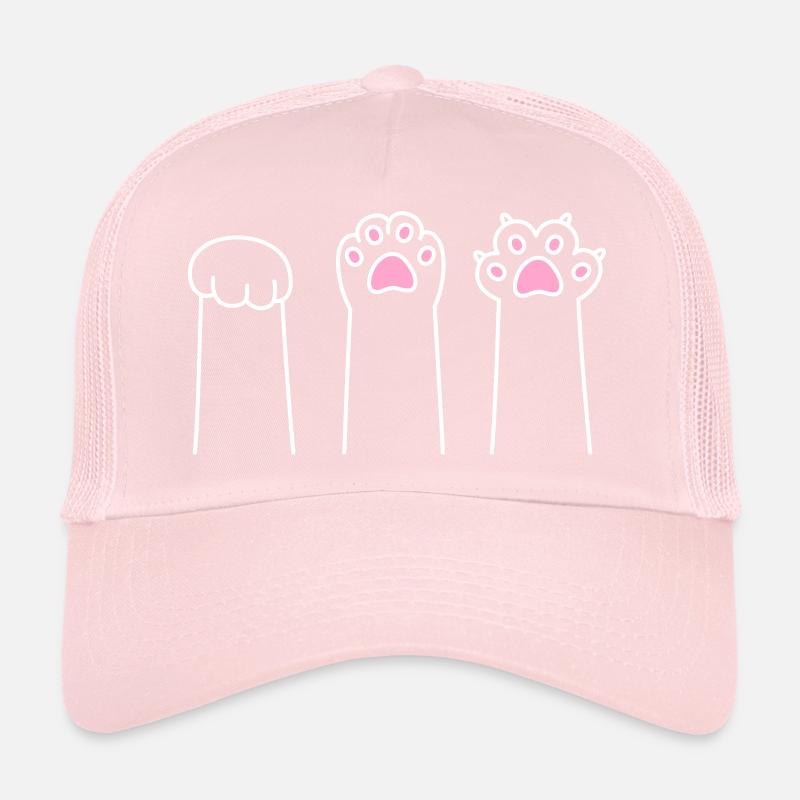 Katze Pfote Spiel Katzenpfoten Stein Papier Schere Trucker Cap