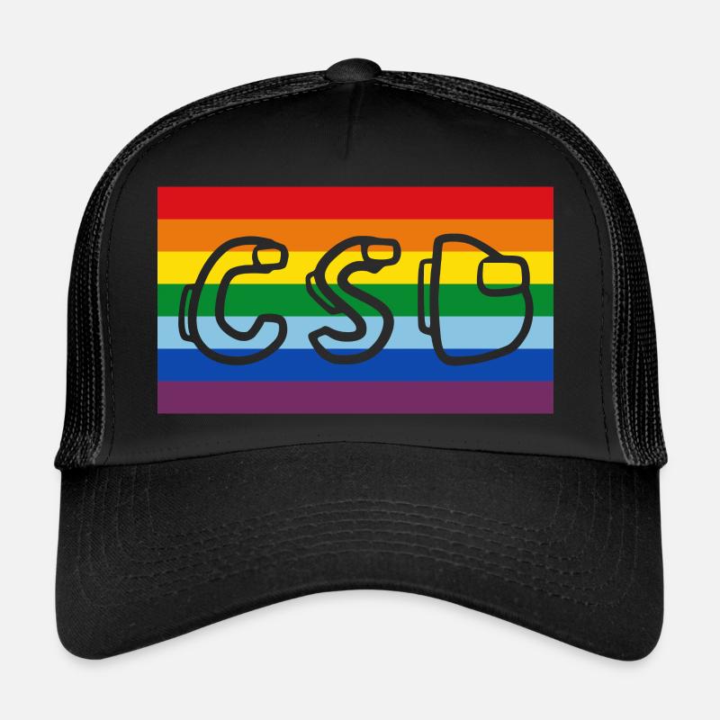 Rainbow Banner CSD Casquette trucker 