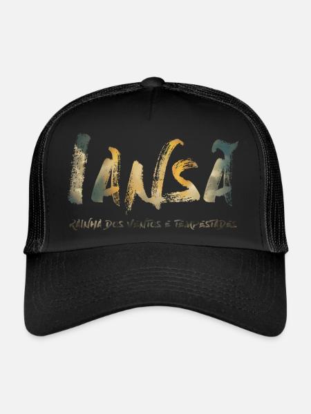 Iansã - Casquette trucker  - noir/noir - Devant