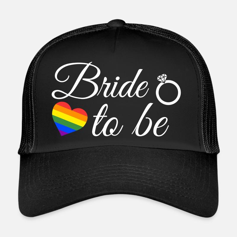 Lesbian Bride LGBT Wedding Bride to Be Trucker Cap