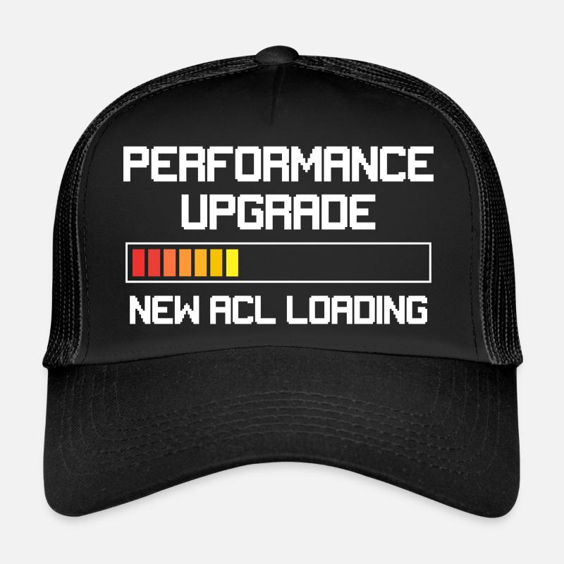Funny Knee Surgery Torn ACL Performance Upgrade - Trucker Cap - Schwarz/Schwarz