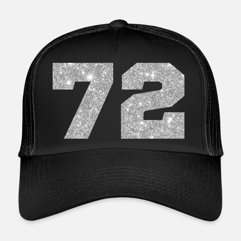72 Silber Glitter - 72 Geburtstag Trucker Cap