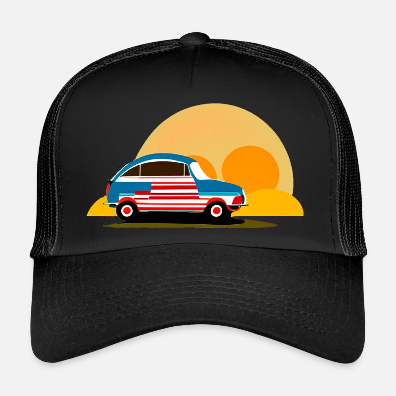in den Sonnenuntergang - Trucker Cap - Schwarz/Schwarz