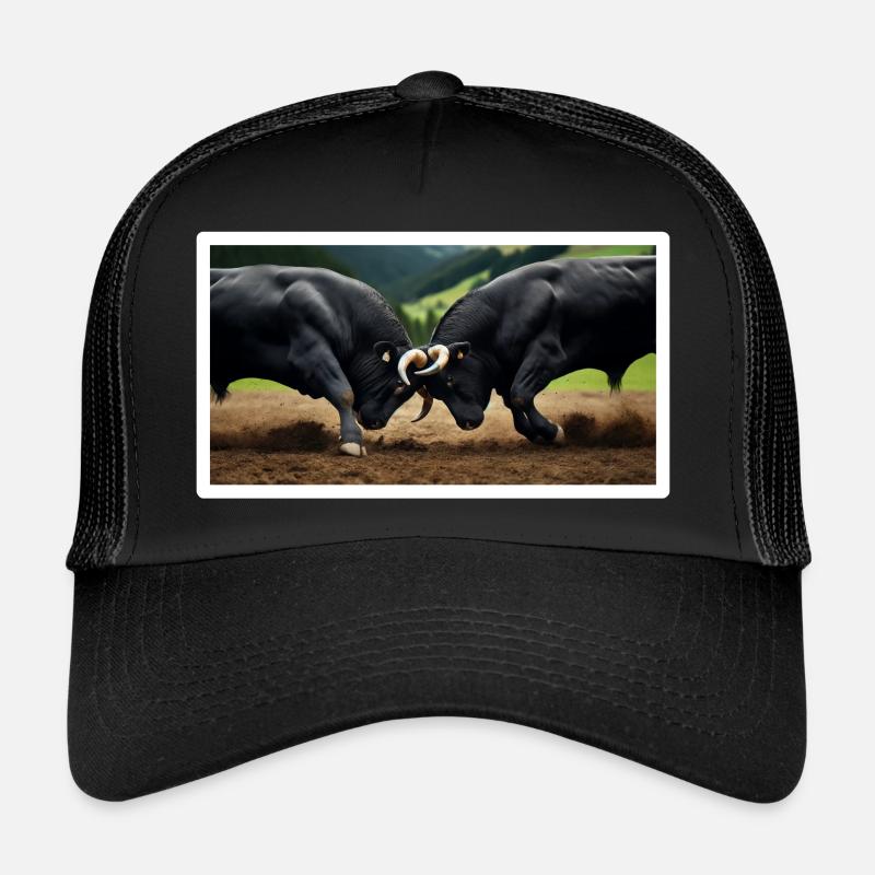 Eringer Stiere Rangordnungskampf Trucker Cap