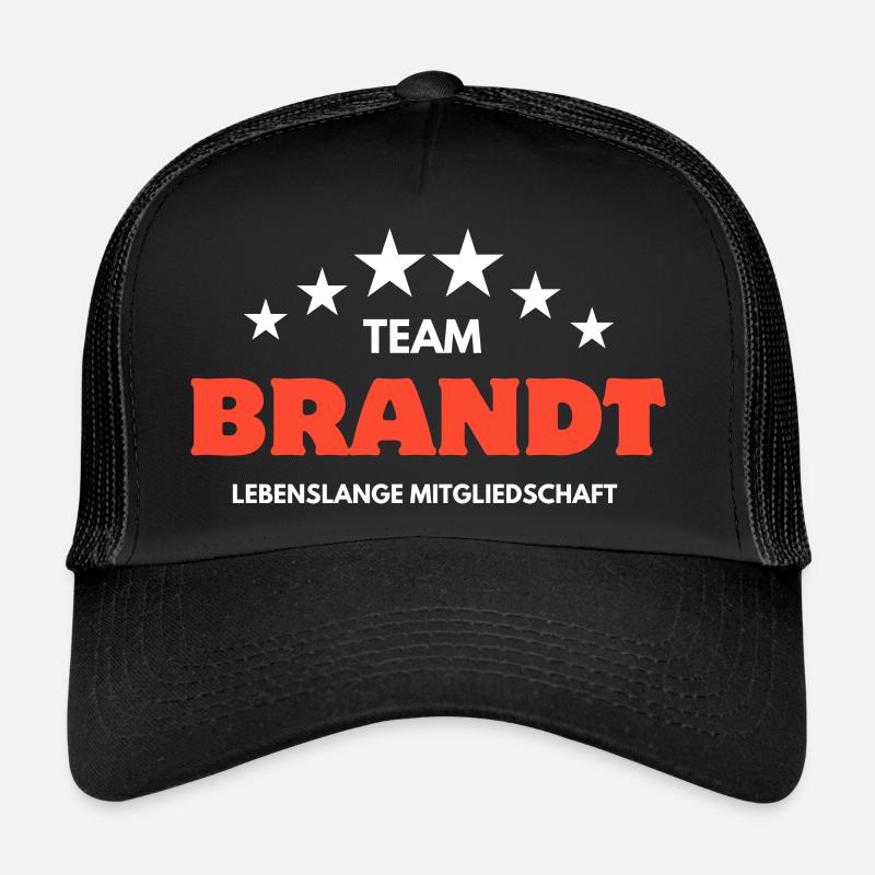 Team Brandt Lebenslange Mitgliedschaft - Trucker Cap - Schwarz/Schwarz