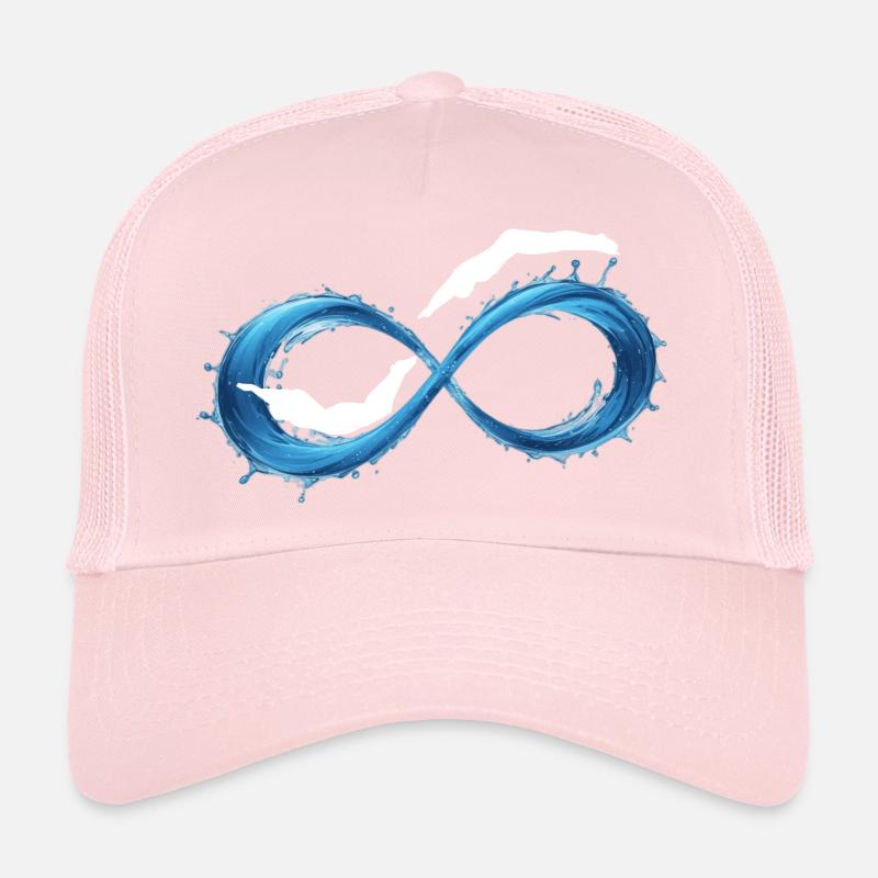 Infinity Wave Swimming Trucker Cap