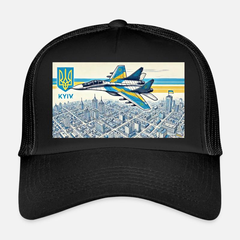 Der Geist von Kiew - Trucker Cap - Schwarz/Schwarz