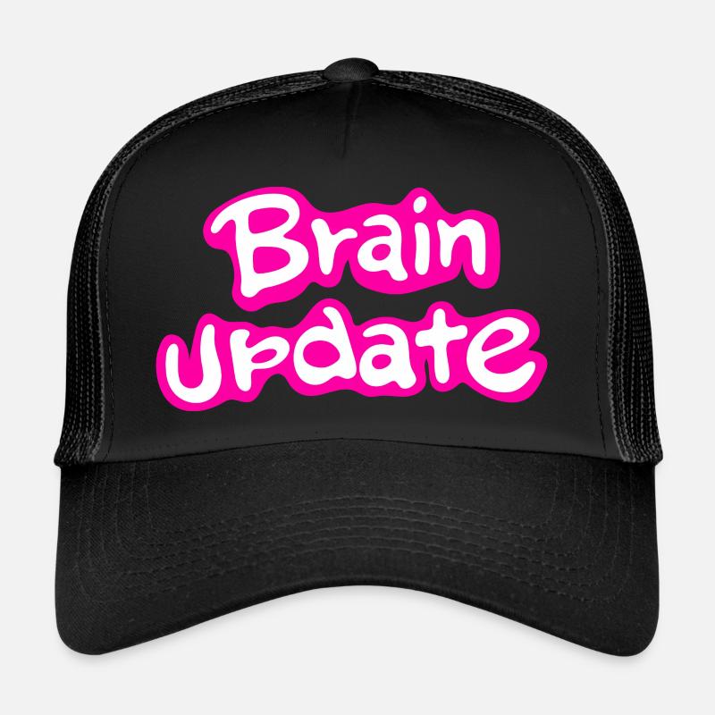Brain Update Comic Font Pink. Trucker Cap