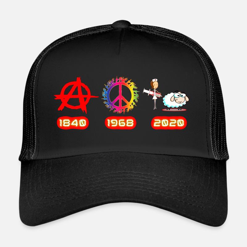 Anarchy, love and peace, resignation Trucker Cap