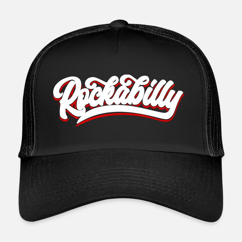 Rockabilly Schrift Text Trucker Cap