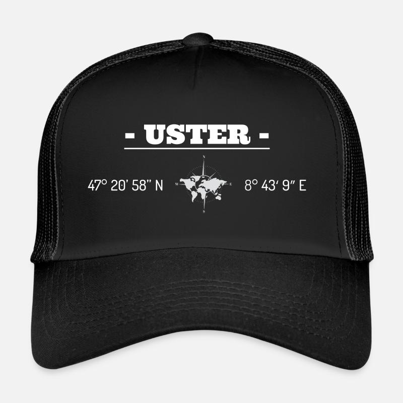 Coordinates Uster Switzerland Trucker Cap