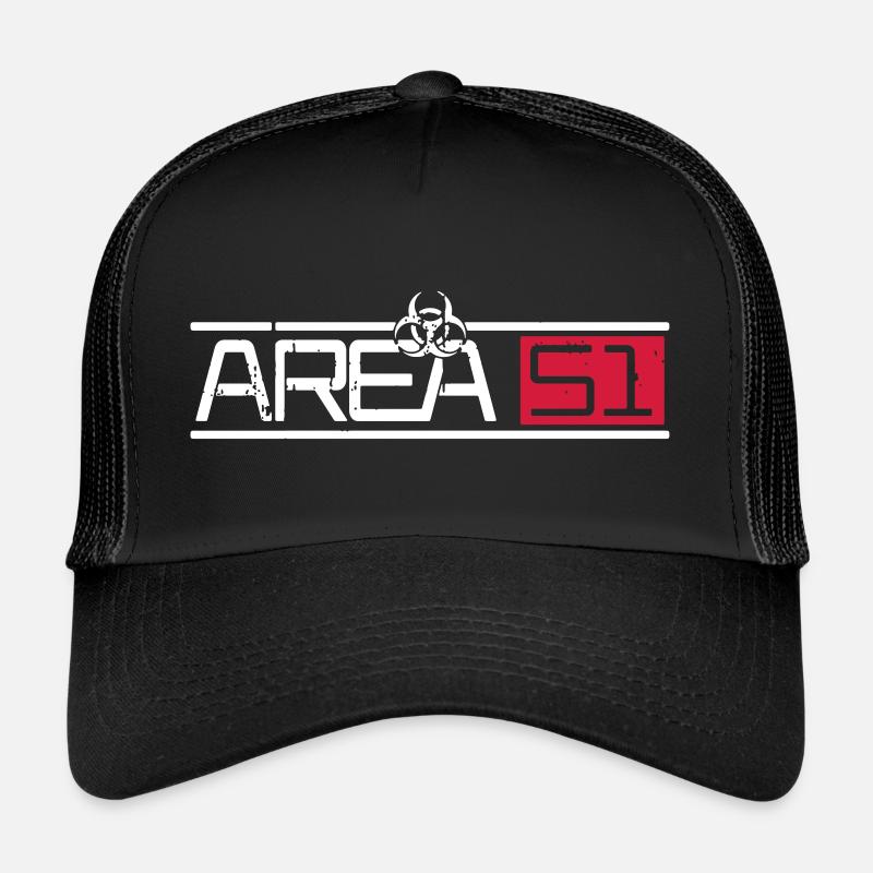 AREA 51 - Trucker Cap - Schwarz/Schwarz