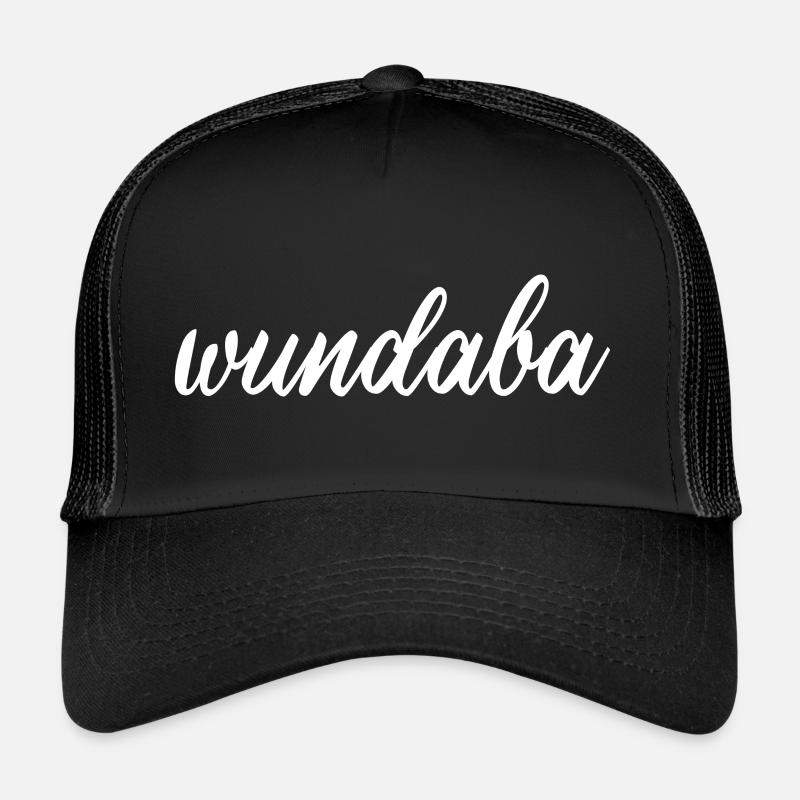 Wundaba Wunderbar Wunderba - Trucker Cap - Schwarz/Schwarz