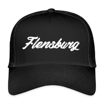 Flensburg Meine Heimat Stadt - Trucker Cap - Schwarz/Schwarz - Vorne