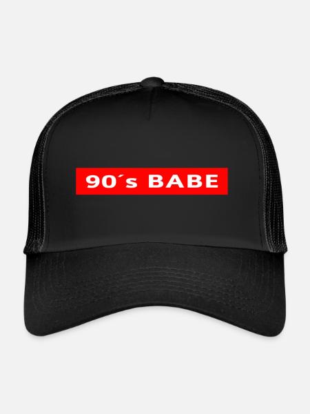 90 s Babe - Trucker Cap - Schwarz/Schwarz