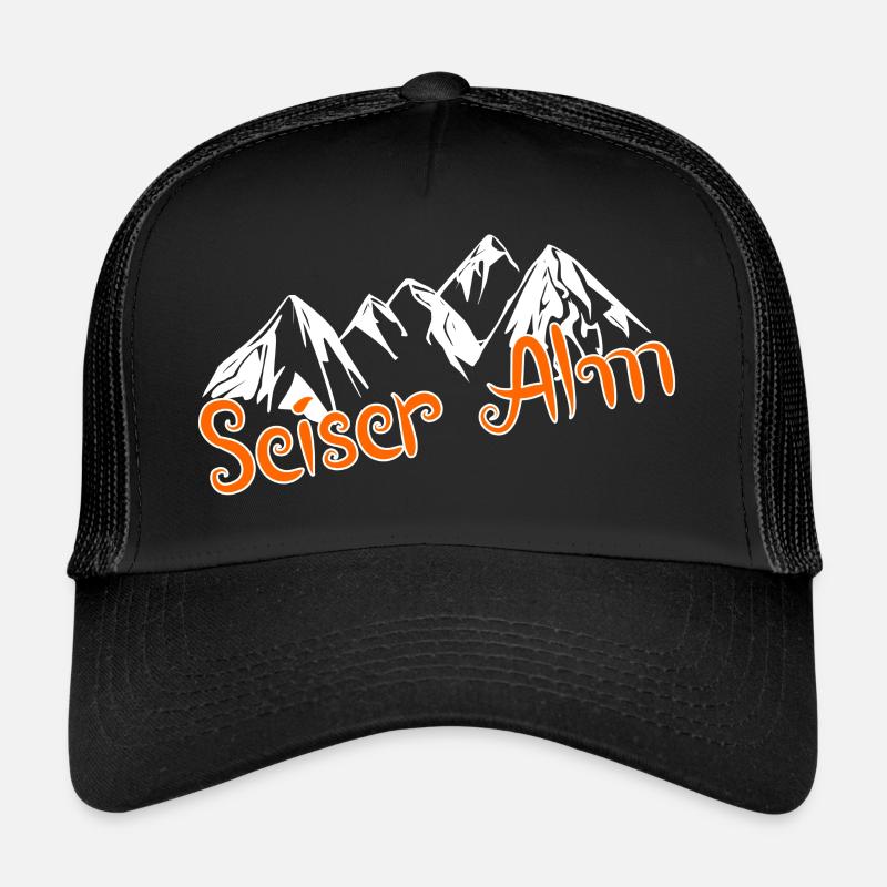 Seiser Alm - Trucker Cap - Schwarz/Schwarz