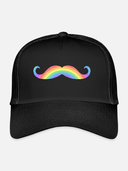 Rainbow Tash - Trucker Cap - black/black - Front