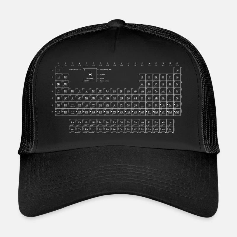 Periodic table - Trucker Cap - black/black