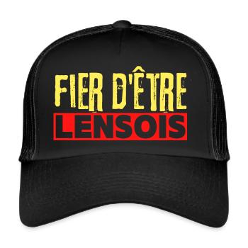 Lens Football supporter Lensois fier foot sang or - Casquette trucker  - noir/noir - Devant