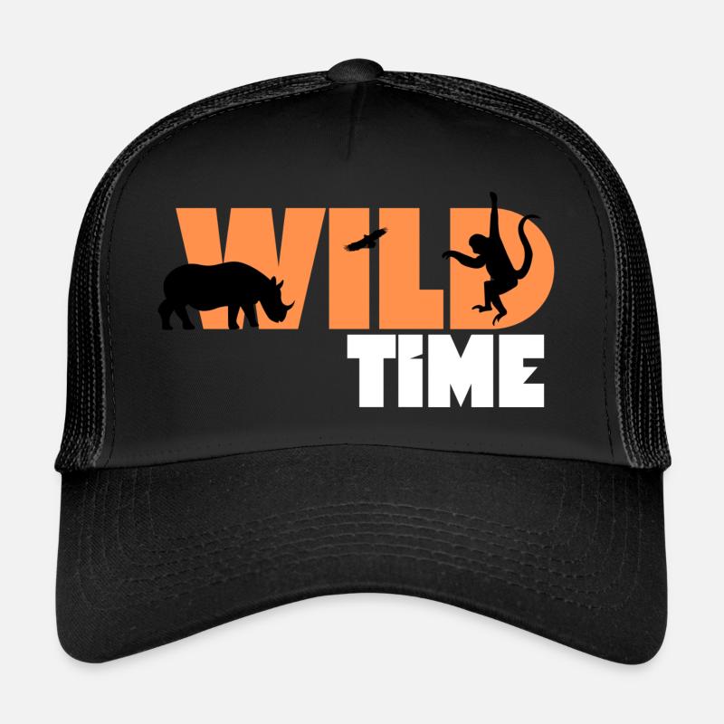 temps sauvage - Casquette trucker - noir/noir