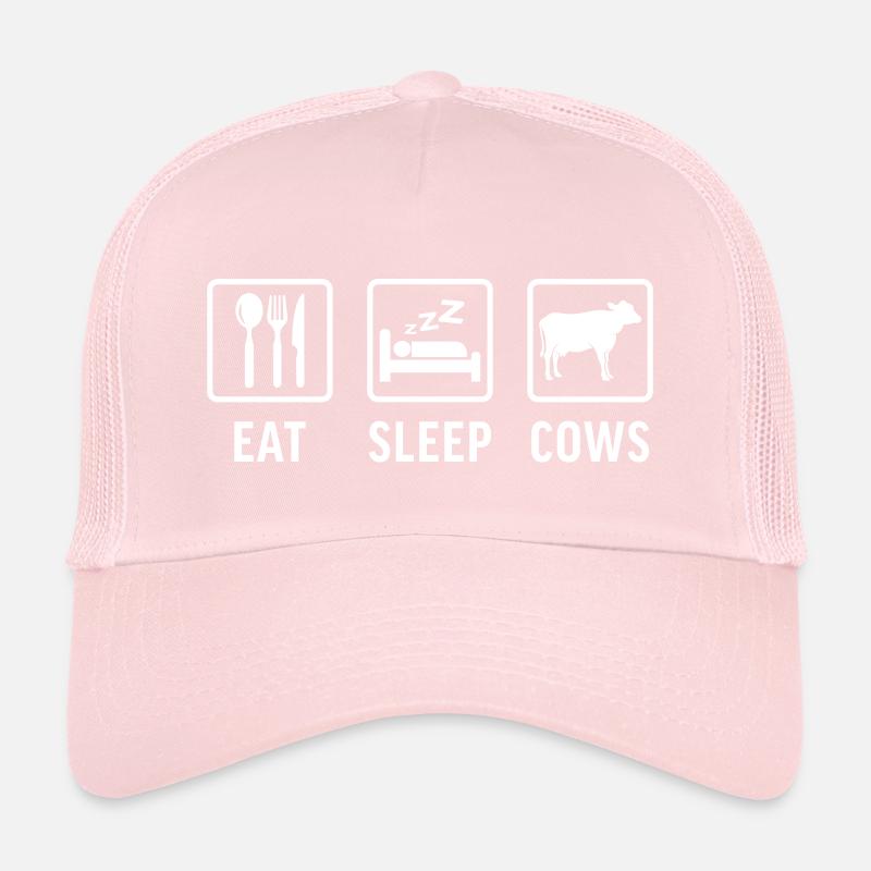 eat sleep cows Casquette trucker 