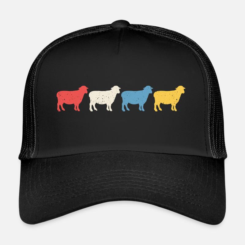 Retro Schaf Schaf T-Shirt Trucker Cap
